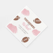 Touchdowns oder Tutus Gender Reveal Serviette (Ecke)