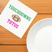 Touchdowns oder Tutus Gender Reveal Serviette