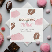Touchdowns oder Tutus Gender Reveal Serviette
