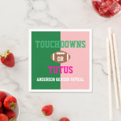 Touchdowns oder Tutus Gender Reveal Serviette (Beispiel)