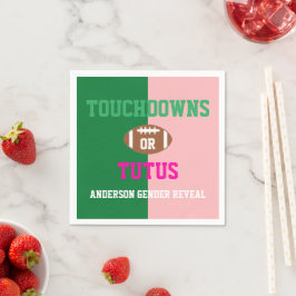 Touchdowns oder Tutus Gender Reveal Serviette