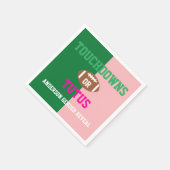 Touchdowns oder Tutus Gender Reveal Serviette (Ecke)