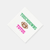 Touchdowns oder Tutus Gender Reveal Serviette (Ecke)