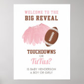 Touchdowns oder Tutus Gender Willkommen Poster (Vorne)