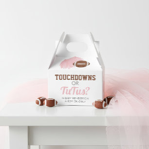 Touchdowns oder Tutus Geschlecht Enthüllung Danke Geschenkschachtel