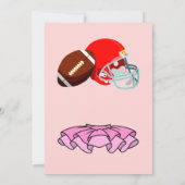 Touchdowns oder Tutus Geschlechtsenthüllungsfeier Einladung (Rückseite)