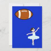 Touchdowns oder Tutus Geschlechtsenthüllungsfeier Einladung (Rückseite)