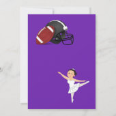 Touchdowns oder Tutus Geschlechtsenthüllungsfeier Einladung (Rückseite)