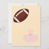 Touchdowns oder Tutus Geschlechtsenthüllungsfeier Einladung (Rückseite)