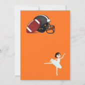 Touchdowns oder Tutus Geschlechtsenthüllungsfeier Einladung (Rückseite)