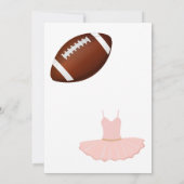 Touchdowns oder Tutus Geschlechtsenthüllungsfeier Einladung (Rückseite)