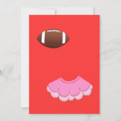 Touchdowns oder Tutus Geschlechtsenthüllungsfeier Einladung (Rückseite)