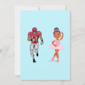 Touchdowns oder Tutus Geschlechtsenthüllungsfeier Einladung (Rückseite)