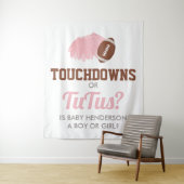 Touchdowns oder Tutus Geschlechtsenthüllungshinter Wandteppich (Beispiel)