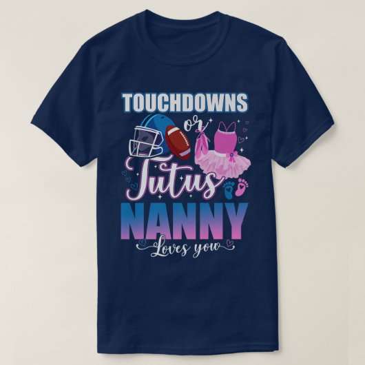 Touchdowns oder Tutus-Kindermädchen-Lieben, die Si T-Shirt (Design vorne)