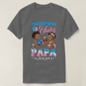 Touchdowns oder Tutus Papa-Lieben Sie Geschlecht T-Shirt (Design vorne)