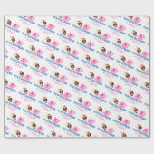 Touchdowns oder Tutus Pink Blue Gender Reveal Part Geschenkpapier (Flach)