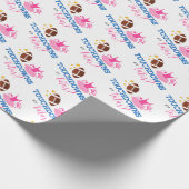 Touchdowns oder Tutus Pink Blue Gender Reveal Part Geschenkpapier (Ecke)