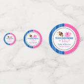Touchdowns oder Tutus Pink Blue Gender Reveal Part Konfetti (Vorderseiten)