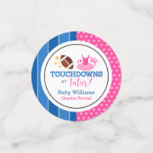 Touchdowns oder Tutus Pink Blue Gender Reveal Part Konfetti (Klein Vorderseite)
