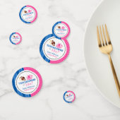 Touchdowns oder Tutus Pink Blue Gender Reveal Part Konfetti (Gruppe)