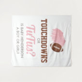 Touchdowns or Tutus Gender Reveal Backdrop Wandteppich (Vorderseite (Horizontal))