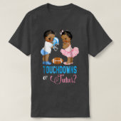 Touchdowns or Tutus Gender Reveal Party T-Shirt (Design vorne)