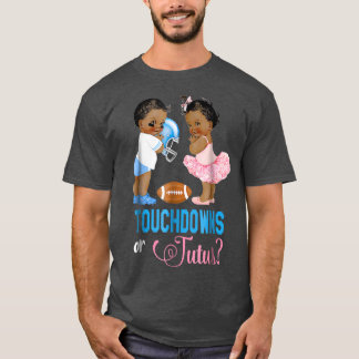Touchdowns or Tutus Gender Reveal Party T-Shirt