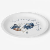 Touchdowns & Schneiden Pappteller (Schrägansicht)