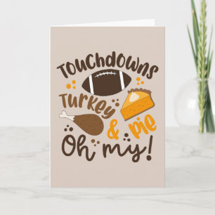 Touchdowns Truthahn & Pie Oh Mein Gott Karte