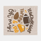 Touchdowns Türkei & Pie | Oh, Fleecedecke (Vorderseite (Horizontal))
