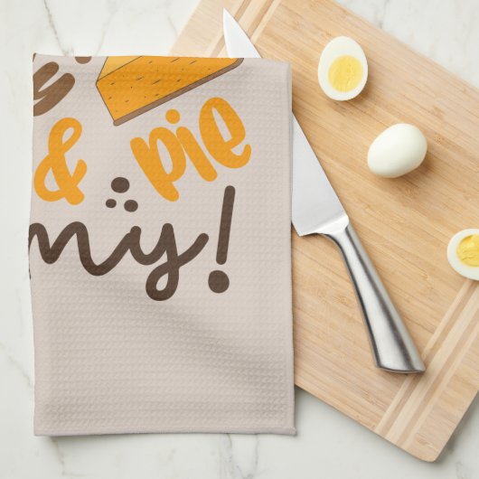 Touchdowns Türkei & Pie | Oh, Geschirrtuch (Viertel Falte)