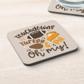 Touchdowns Türkei & Pie | Oh, Getränkeuntersetzer (Linke Seite)