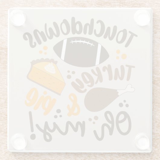 Touchdowns Türkei & Pie | Oh, Glasuntersetzer (Rückseite)