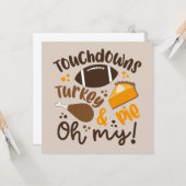 Touchdowns Türkei & Pie | Oh, Karte (Vorderseite/Rückseite Beispiel)