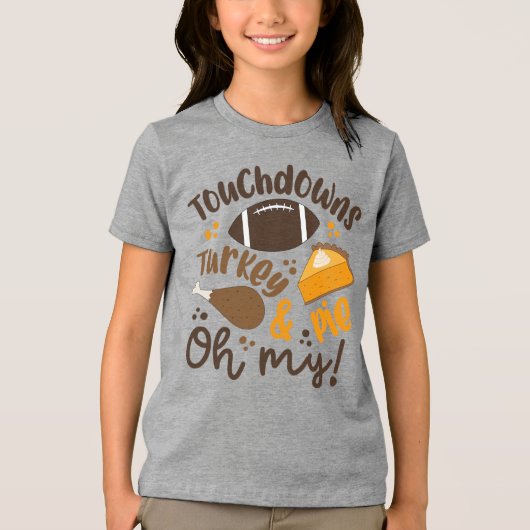 Touchdowns Türkei & Pie | Oh, Tri-Blend Shirt (Vorderseite)