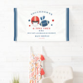 Touchdowns und Tiny Toes, Fußball-Babydusche Banner (Insitu)