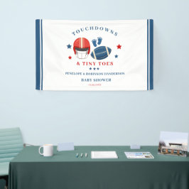 Touchdowns und Tiny Toes, Fußball-Babydusche Banner