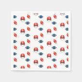 Touchdowns und Tiny Toes, Fußball-Babydusche Serviette (Vorderseite)