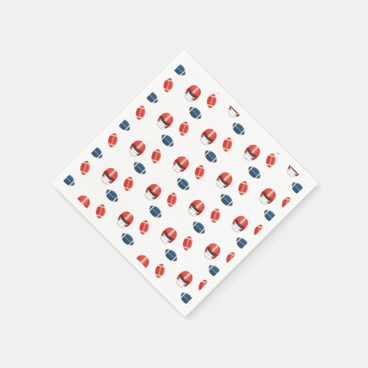 Touchdowns und Tiny Toes, Fußball-Babydusche Serviette (Ecke)