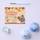 Touchdowns und Türkei Erntedank Einladung Flyer (Einzeln)