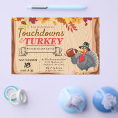 Touchdowns und Türkei Erntedank Einladung Flyer (Einzeln)