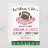 Touchdown's und Tutu's Geburtstag Einladung (Vorderseite)