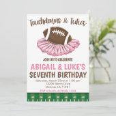 Touchdown's und Tutu's Geburtstag Einladung (Stehend Vorderseite)