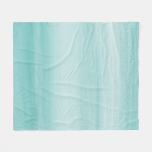 Touchen Aqua Blue Wasserfarbe Abstrakt #2 Fleecedecke (Vorderseite (Horizontal))