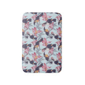 Toucher mit exotischer Blume Badematte (Vorderseite Vertikal)