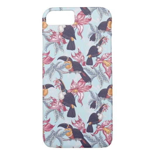 Toucher mit exotischer Blume Case-Mate iPhone Hülle (Rückseite)