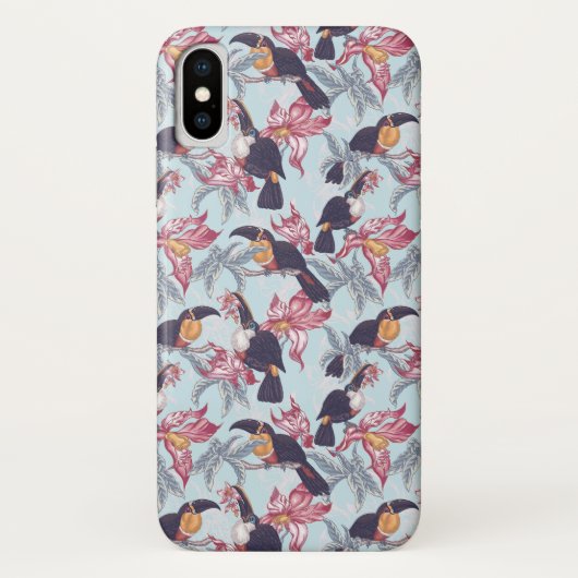 Toucher mit exotischer Blume Case-Mate iPhone Hülle (Rückseite)