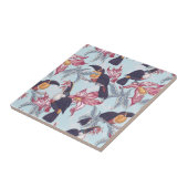 Toucher mit exotischer Blume Fliese (Seite)