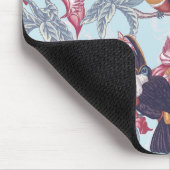 Toucher mit exotischer Blume Mousepad (Ecke)